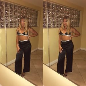 2 PIECE BLACK AND WHITE diamond set